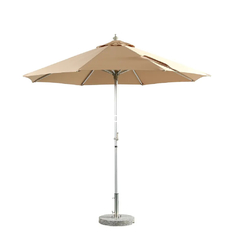 China 10ft garden hotel beach backyard brown aluminum middle pole outdoor round umbrella parasol---2011 supplier