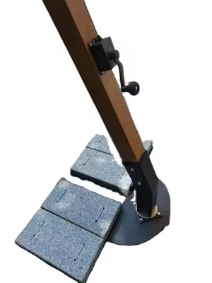 مقبض مظلة عالمية للمظلات مع ذراع الحديقة الخشبية أو الألومنيوم 3x3x4 اليدوية القوية