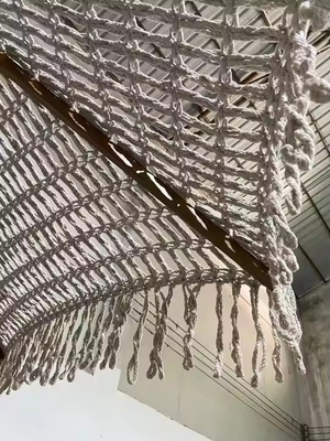 9 أقدام تصميم جديد مظلة الشاطئ المنسوجة حسب الطلب الحبل القطني المكرام مظلات اليد المصنوعة من الشوكات المنسوجة المظلة