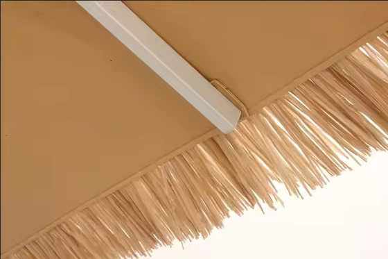 مظلة شاطئية من الألومنيوم مقاس 8 أقدام بتصميم مالديف عتيق، مظلة شاطئية هاواي، منتجع مظلة تيكي من القش
