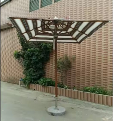 10 FT أثاث الشاطئ الخارجي للشرفة المظلة قطاع النسيج مع الميل والمفتاح للمطعم