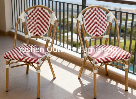 المقاوم للزوال والمقاوم للطقس الكرسي الخارجي اللون الوردي الأنيق مع إطار الألومنيوم القوي