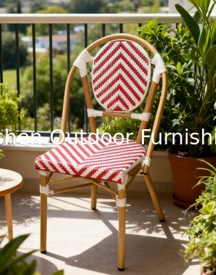 المقاوم للزوال والمقاوم للطقس الكرسي الخارجي اللون الوردي الأنيق مع إطار الألومنيوم القوي