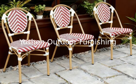 المقاوم للزوال والمقاوم للطقس الكرسي الخارجي اللون الوردي الأنيق مع إطار الألومنيوم القوي