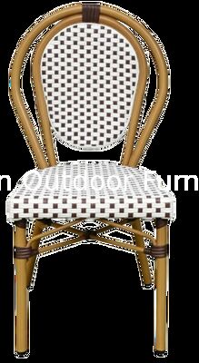 كرسي مكدس مقاوم للعوامل الجوية ومقاوم للماء في الهواء الطلق بجانب المسبح بتصميم على الطراز الفرنسي للاستخدام في حمام السباحة والحديقة والفندق