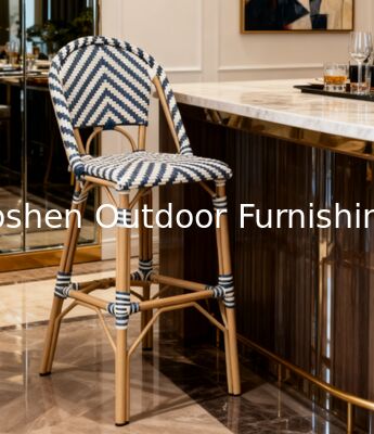 كراسي بار ومقاعد مطبخ على طراز البيسترو الفرنسي باللونين الأزرق والأبيض، كرسي على طراز البحر الأبيض المتوسط مع ظهر للفنادق والنوادي