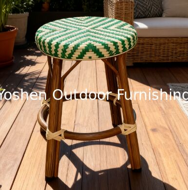 بيع بالجملة مقاعد البار الفرنسية القديمة من الروتان والقصى