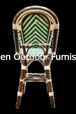 طقم كراسي بار على طراز البيسترو الفرنسي كراسي بار بارتفاع العداد بتصميم كلاسيكي مع ظهر من القش