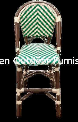 طقم كراسي بار على طراز البيسترو الفرنسي كراسي بار بارتفاع العداد بتصميم كلاسيكي مع ظهر من القش