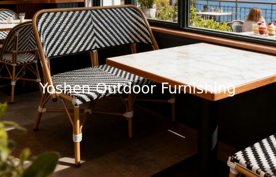 أريكة الهواء الطلق بوهو شيك أريكة الهواء الطلق الحديثة الشيفرون النمط