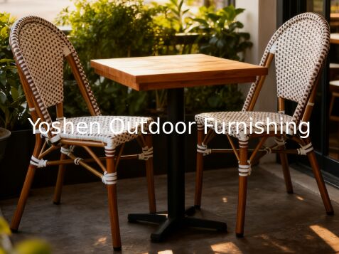 كرسي فرنسي أبيض أنيق للكافيه والمطاعم