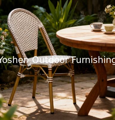 كرسي فرنسي أبيض أنيق للكافيه والمطاعم