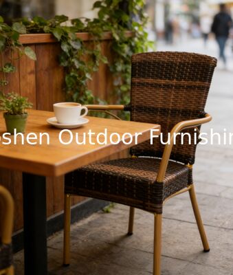 الألومنيوم الخيزران نظرة الحديقة الراطاني الكرسي الويكر خارجية مقهى الكرسي البلاستيكي مقهى مقهى