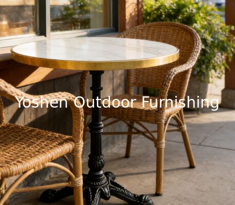 طاولات مستديرة للأحداث حفلات حجر طاولة القهوة بار مقاعد خارجية وطاولة