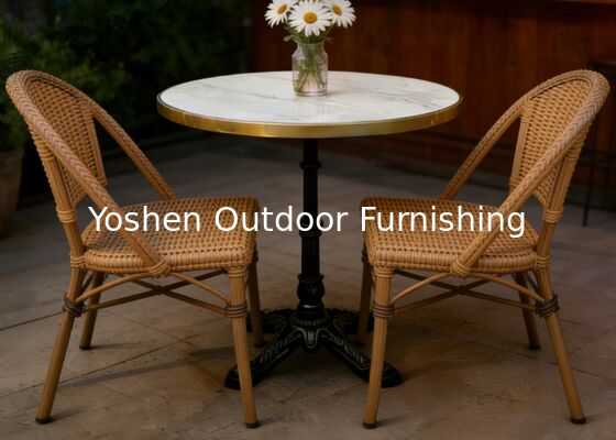 طاولات مستديرة للأحداث حفلات حجر طاولة القهوة بار مقاعد خارجية وطاولة