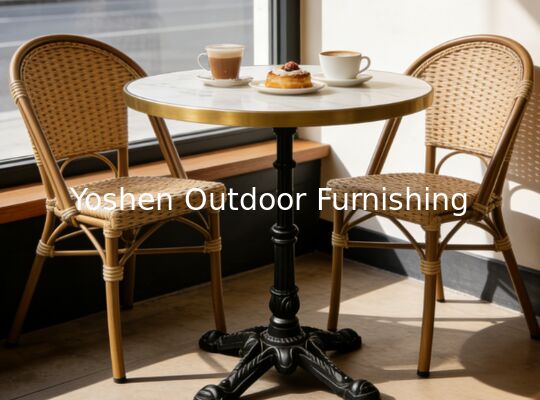 طاولات مستديرة للأحداث حفلات حجر طاولة القهوة بار مقاعد خارجية وطاولة