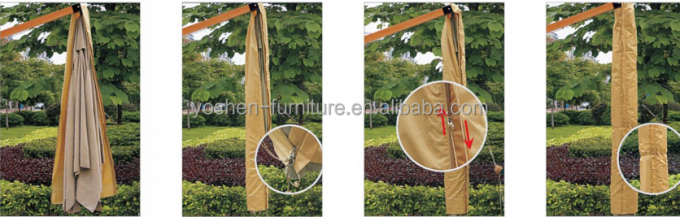 غطاء مظلة ذكية الحماية 9ft غطاء مظلة ساحة الحماية مقاومة للماء غطاء مظلة استبدال 1