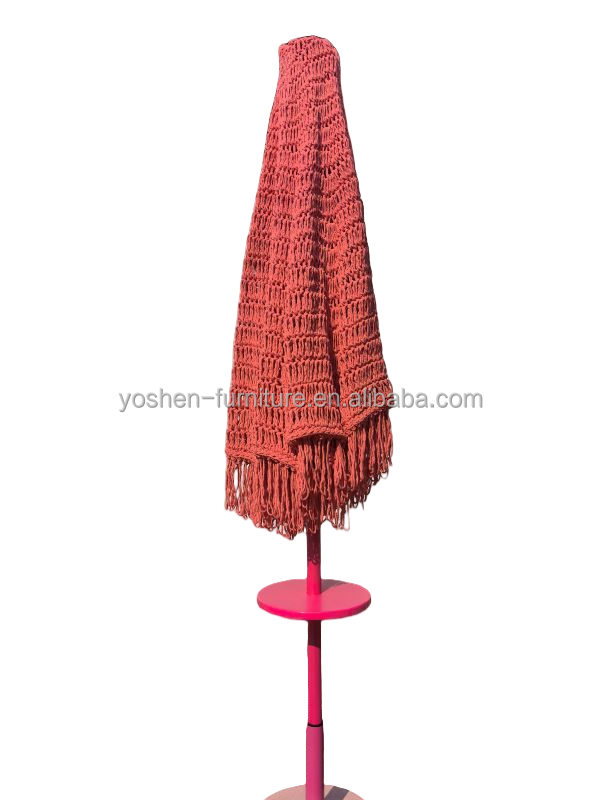 14طاولة مظلة محمولة طابق حمام سباحة رف مشروبات قفاء بيضاء بلاستيكية مستديرة طاولة مظلة خارجية 2