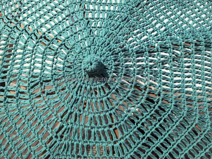 9 أقدام شاطئ خضراء في الهواء الطلق طاسل مظلة مظلة فندق الكروشيه المنسوج مظلة ماكرام مظلة 3