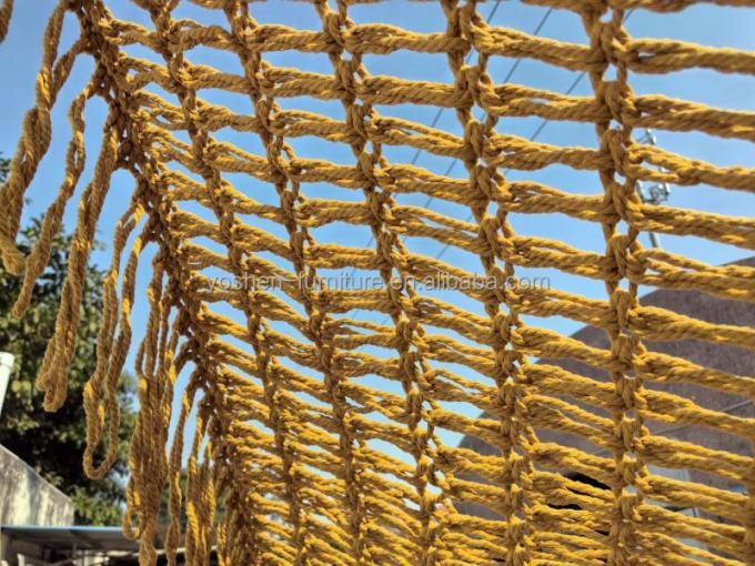 9 أقدام أصفر INS Trend Resort مظلة مظلة من النسيج الخيوطية 5