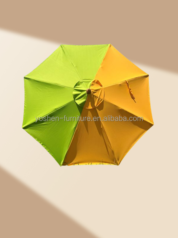 8 قدم وردي أبيض شريط مظلة فناء قماش مثمن لشمسية الشاطئ بديل مظلة في الهواء الطلق 0