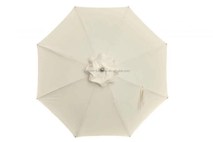 8 قدم وردي أبيض شريط مظلة فناء قماش مثمن لشمسية الشاطئ بديل مظلة في الهواء الطلق 3