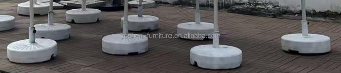 مظلة بيضاء بقطب متين من الفولاذ المقاوم للصدأ بطول 8.5 قدم، مظلة خفيفة الوزن على شكل معبد، مظلات خارجية 6