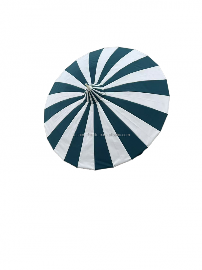 مظلة بيضاء بقطب متين من الفولاذ المقاوم للصدأ بطول 8.5 قدم، مظلة خفيفة الوزن على شكل معبد، مظلات خارجية 3