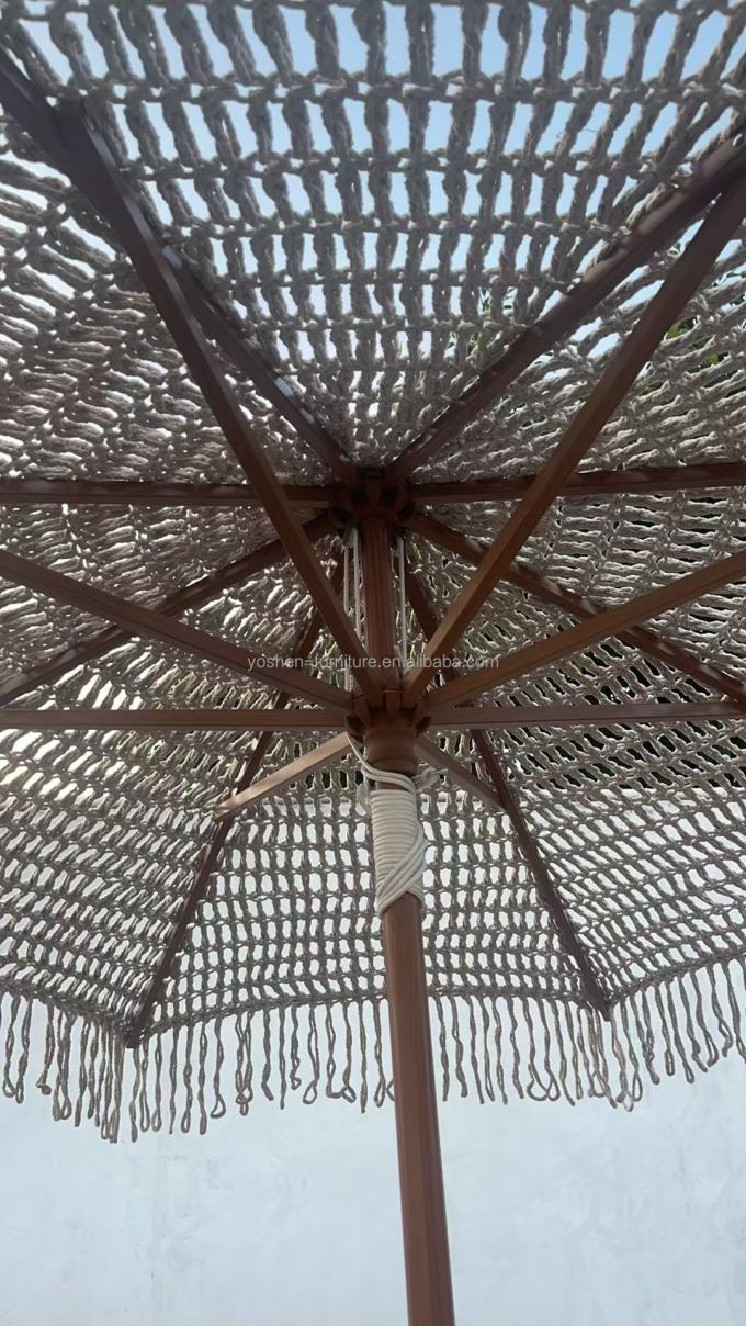 9 أقدام LA CONCHA المظلة ماكرام مظلة الحبل الغرز المنسوجة الحديقة المظلة المظلة مع المظلات المظلات المنسوجة المظلة 6