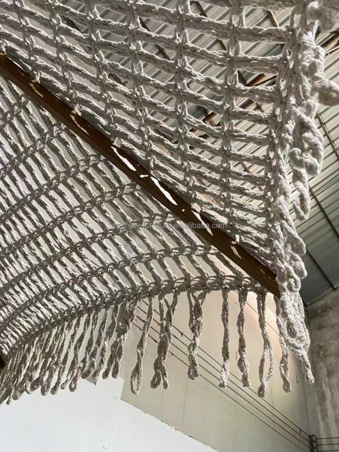 مظلة شاطئ بوهيمية على طراز مظلة خارجية معلقة بحبل بطول 9 أقدام، مظلة شاطئ مكرمية خارجية، مظلة شمسية 6