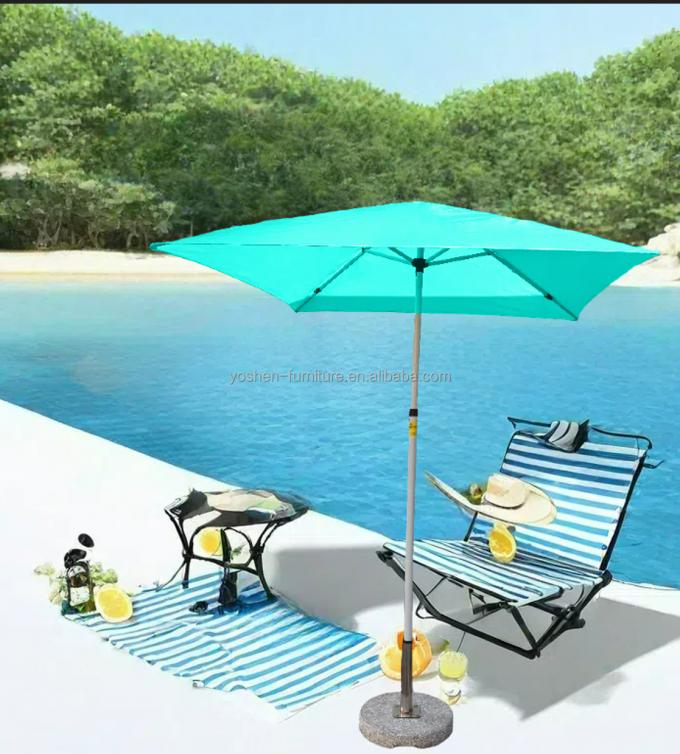 يوشين 6.5ft مخيم محمول مظلة شمسية شرفة مظلة غطاء حوض صيد مظلة وزن خفيف طي المظلة الخارجية مظلة 1