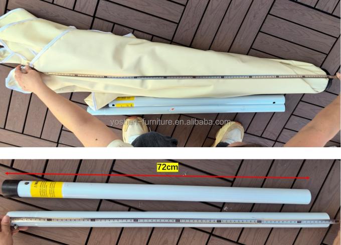 يوشين 6.5ft مخيم محمول مظلة شمسية شرفة مظلة غطاء حوض صيد مظلة وزن خفيف طي المظلة الخارجية مظلة 6