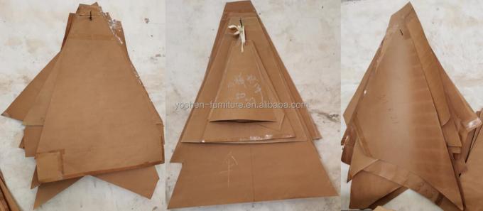 مظلة شمسية خشبية دائرية من قماش الكانفاس في جميع الأحوال الجوية بطول 10 أقدام للشاطئ، منتجع فندقي، نزهة، عمود خشب الساج، مظلة شمسية 6