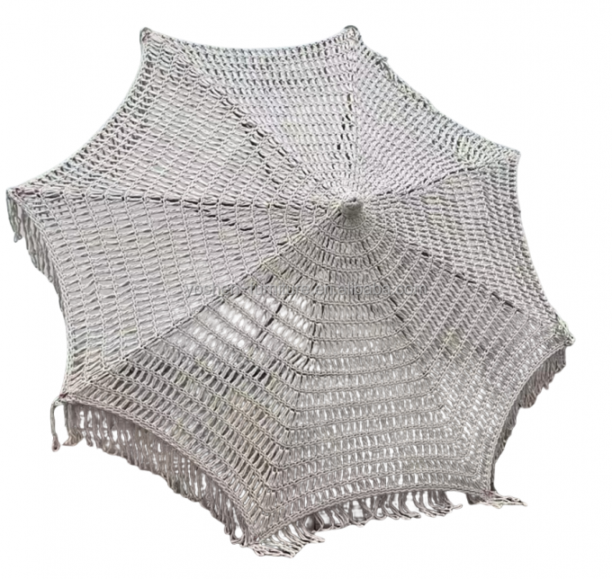 9 أقدام المنتجع الشاطئ المكرمة المزروعة مظلة مظلة التسليحات المنسوجة المظلة المكرمة المظلة 3