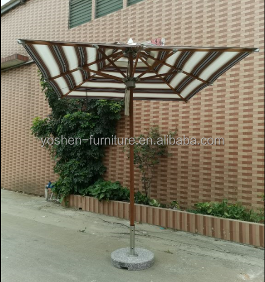 10 FT أثاث الشاطئ الخارجي للشرفة المظلة قطاع النسيج مع الميل والمفتاح للمطعم 1