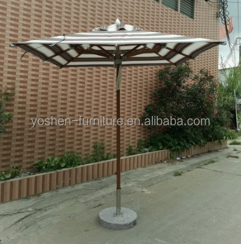 10 FT أثاث الشاطئ الخارجي للشرفة المظلة قطاع النسيج مع الميل والمفتاح للمطعم 2