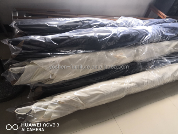 مظلة حديقة خشبية بيضاء 9 أقدام في الهواء الطلق القطب المركزي حمام سباحة مظلات شاطئ خشبي 3