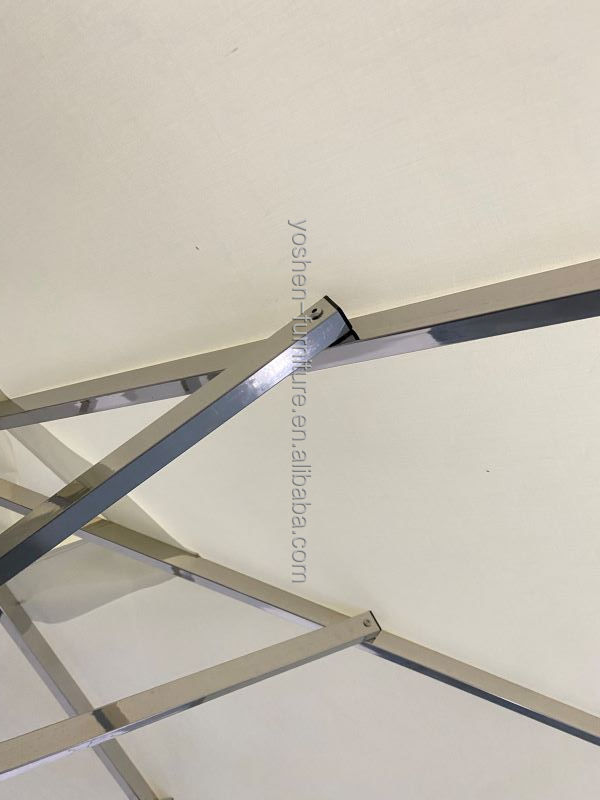 مظلة سوق شديدة التحمل فخمة فندق نجمة مظلة خارجية مستديرة مظلة فناء من الفولاذ المقاوم للصدأ مظلة شمسية 5