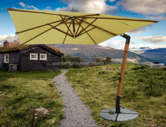 مظلة سوق كبيرة شديدة التحمل مقاس 11 قدمًا، مظلات شمسية خارجية، مظلة حديقة خارجية، مظلة فناء خارجية معلقة 3